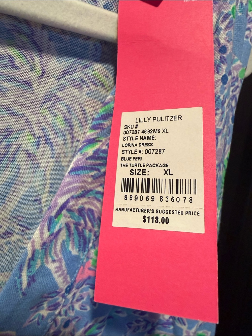 Lilly Pulitzer Blue Floral Sleeveless Summer Dress - Picture 3 of 5
